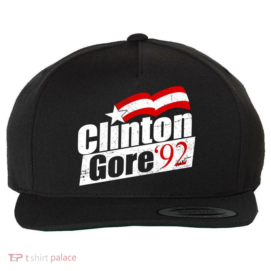 Retro Clinton Gore 1992 Election Wool Snapback Cap