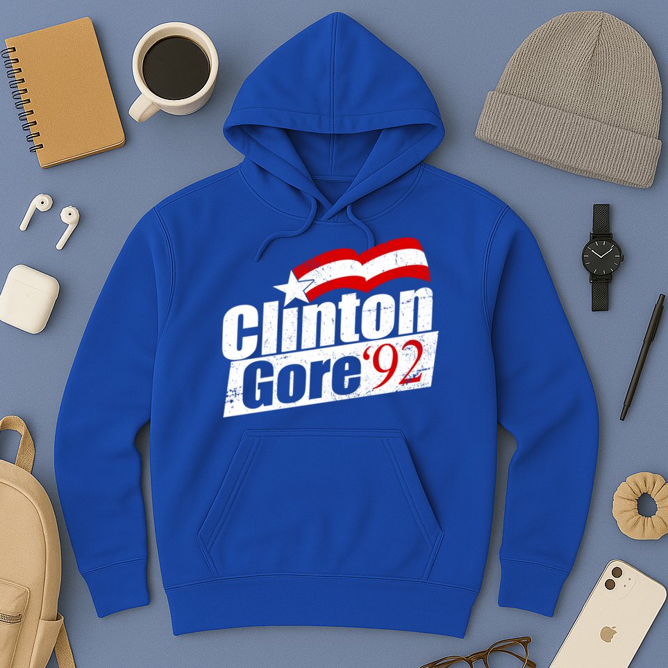 Retro Clinton Gore 1992 Election Hoodie