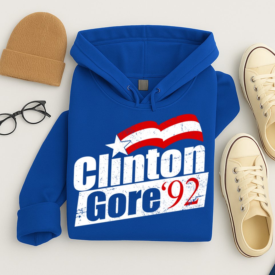 Retro Clinton Gore 1992 Election Hoodie