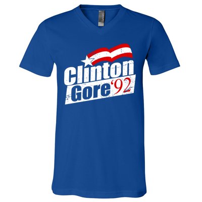 Retro Clinton Gore 1992 Election V-Neck T-Shirt