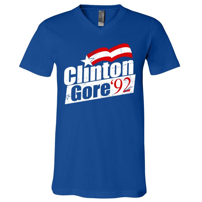 Retro Clinton Gore 1992 Election V-Neck T-Shirt