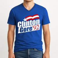 Retro Clinton Gore 1992 Election V-Neck T-Shirt