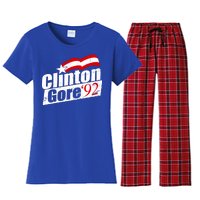 Retro Clinton Gore 1992 Election Women's Flannel Pajama Set