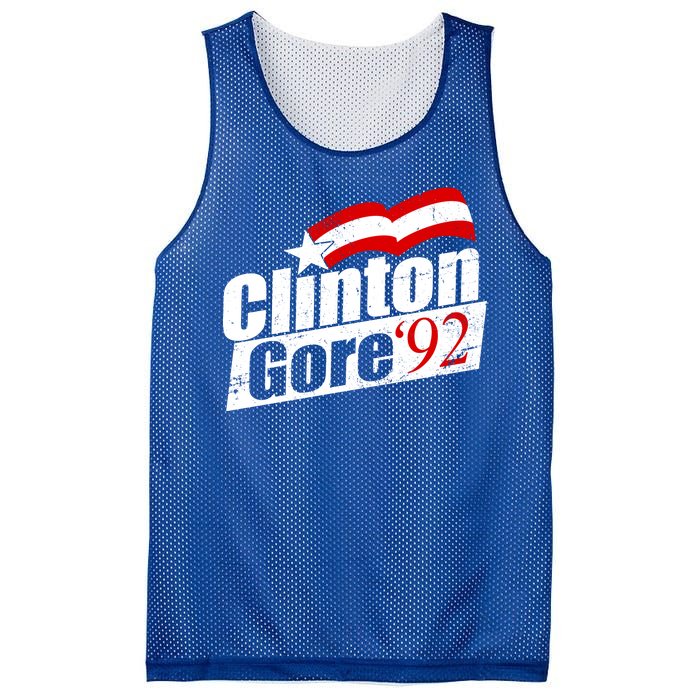 Retro Clinton Gore 1992 Election Mesh Reversible Basketball Jersey Tank