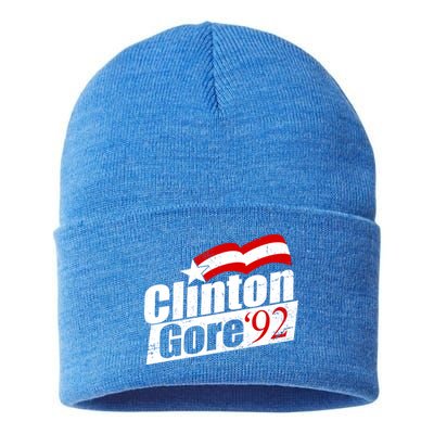 Retro Clinton Gore 1992 Election Sustainable Knit Beanie