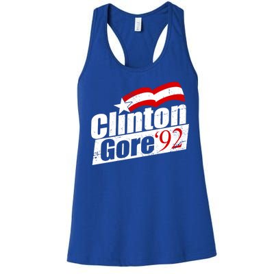 Retro Clinton Gore 1992 Election Women's Racerback Tank