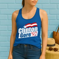 Retro Clinton Gore 1992 Election Womens Tank Top
