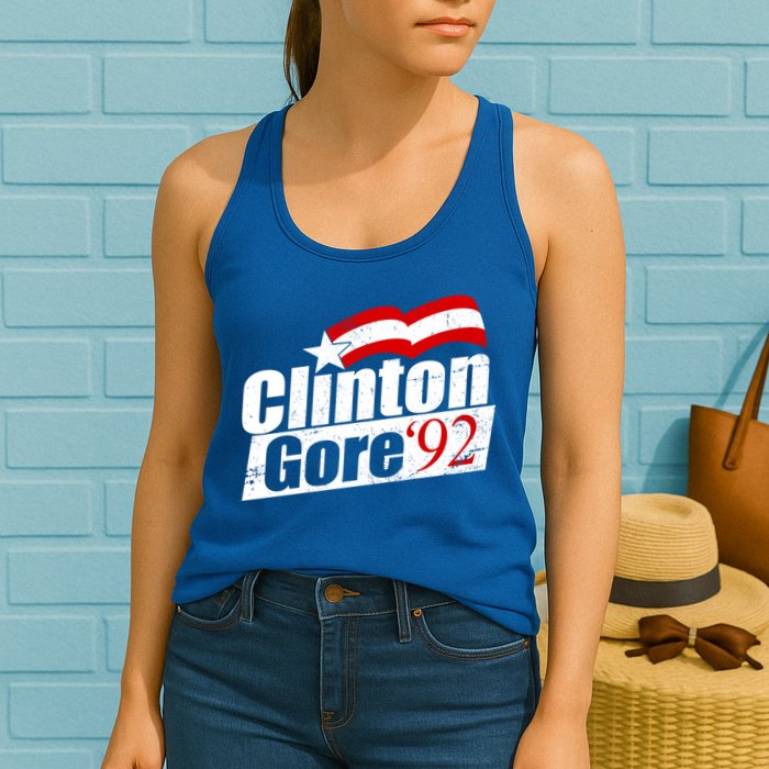 Retro Clinton Gore 1992 Election Womens Tank Top