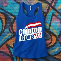 Retro Clinton Gore 1992 Election Womens Tank Top