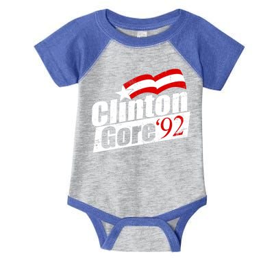 Retro Clinton Gore 1992 Election Infant Baby Jersey Bodysuit