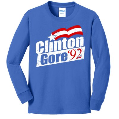 Retro Clinton Gore 1992 Election Kids Long Sleeve Shirt