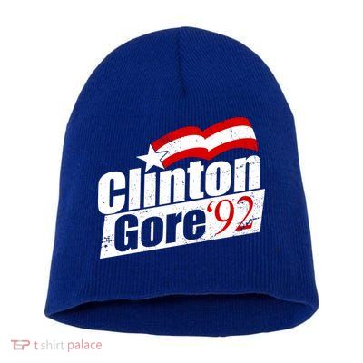 Retro Clinton Gore 1992 Election Short Acrylic Beanie