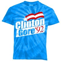 Retro Clinton Gore 1992 Election Kids Tie-Dye T-Shirt