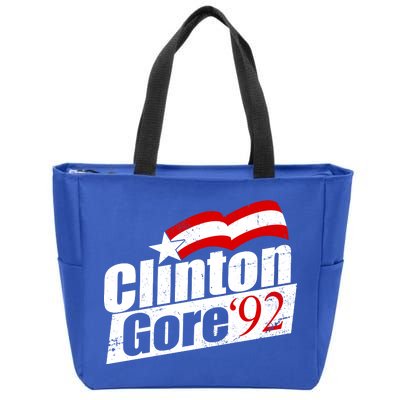 Retro Clinton Gore 1992 Election Zip Tote Bag