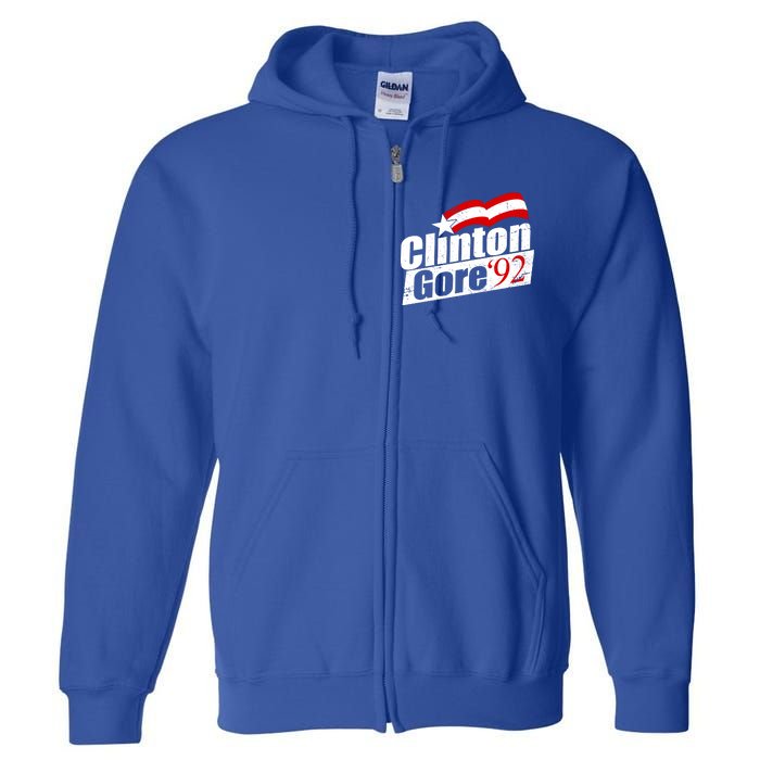 Retro Clinton Gore 1992 Election Full Zip Hoodie