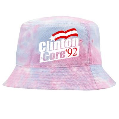 Retro Clinton Gore 1992 Election Tie-Dyed Bucket Hat