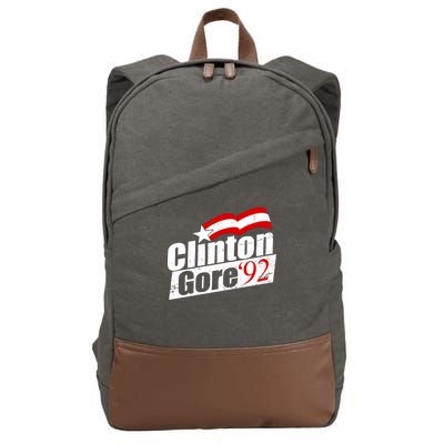 Retro Clinton Gore 1992 Election Cotton Canvas Backpack