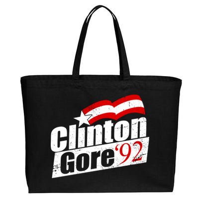 Retro Clinton Gore 1992 Election Cotton Canvas Jumbo Tote