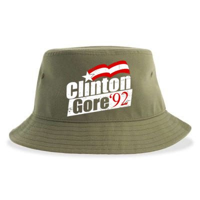 Retro Clinton Gore 1992 Election Sustainable Bucket Hat