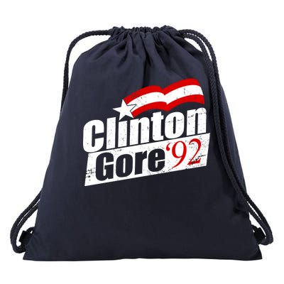 Retro Clinton Gore 1992 Election Drawstring Bag