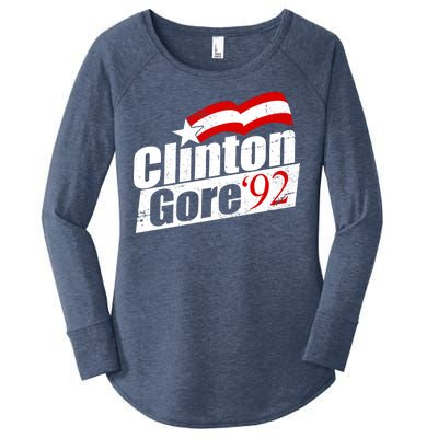 Retro Clinton Gore 1992 Election Women's Perfect Tri Tunic Long Sleeve Shirt