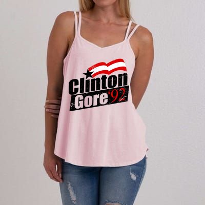 Retro Clinton Gore 1992 Election Women's Strappy Tank