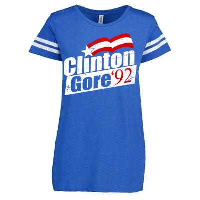 Retro Clinton Gore 1992 Election Enza Ladies Jersey Football T-Shirt