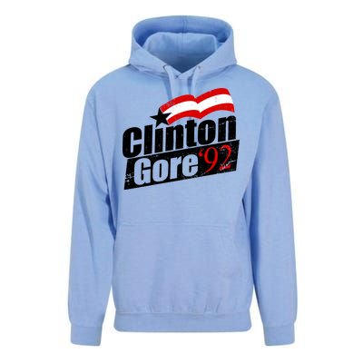 Retro Clinton Gore 1992 Election Unisex Surf Hoodie