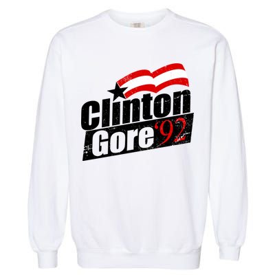 Retro Clinton Gore 1992 Election Garment-Dyed Sweatshirt