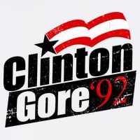 Retro Clinton Gore 1992 Election Garment-Dyed Sweatshirt