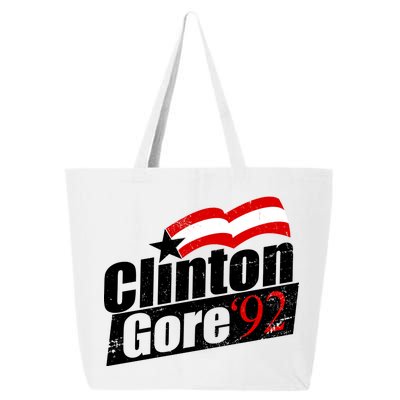 Retro Clinton Gore 1992 Election 25L Jumbo Tote