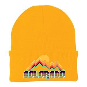 Retro Colorado Mountain Logo Knit Cap Winter Beanie