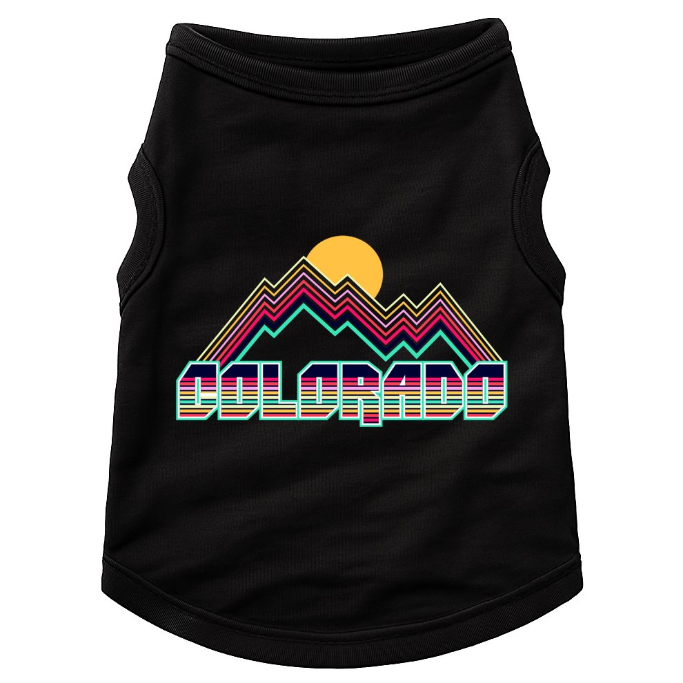 Retro Colorado Mountain Logo Doggie Tank