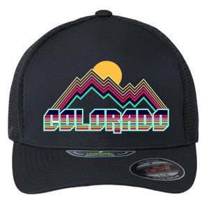 Retro Colorado Mountain Logo Flexfit Unipanel Trucker Cap