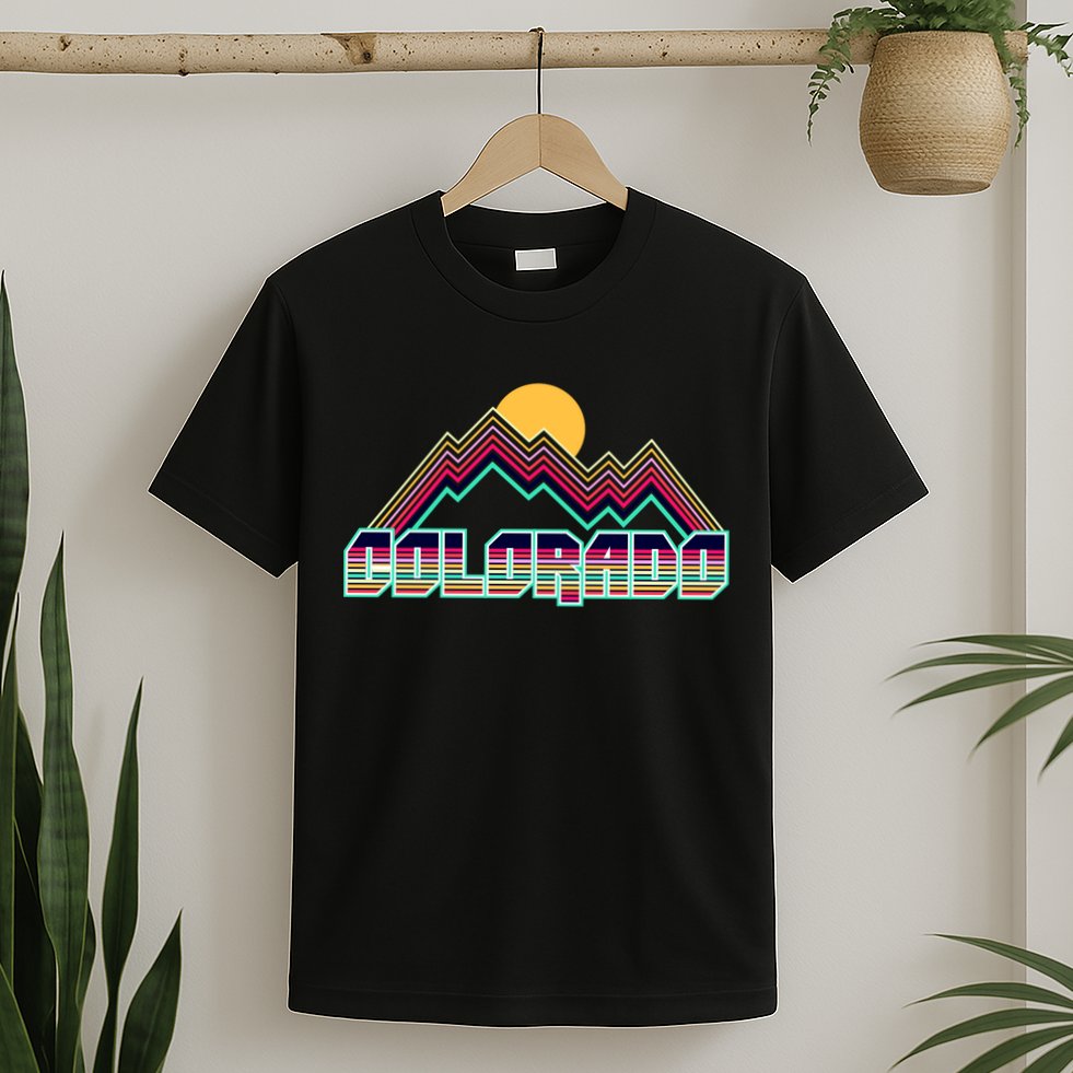 Retro Colorado Mountain Logo T-Shirt
