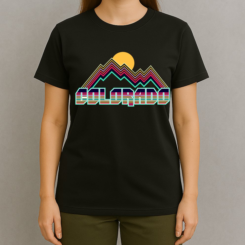 Retro Colorado Mountain Logo T-Shirt