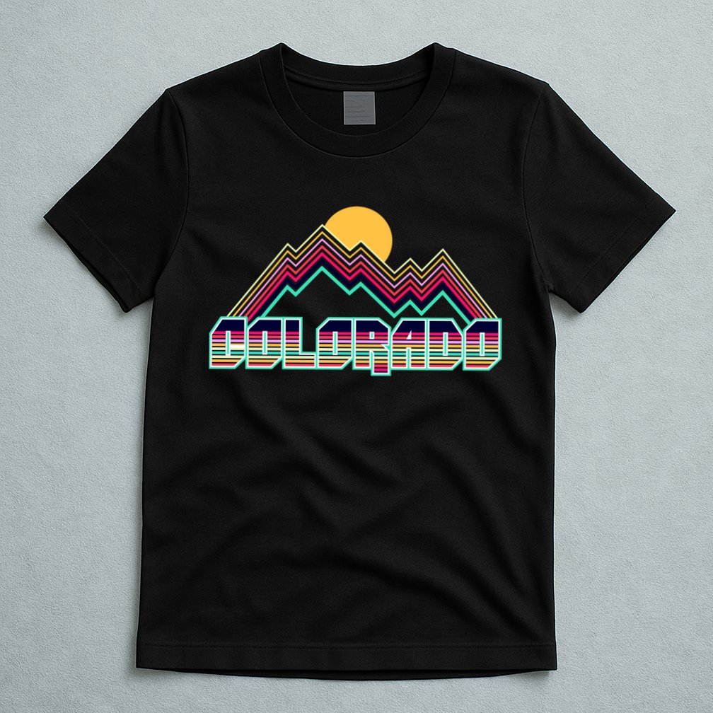 Retro Colorado Mountain Logo T-Shirt