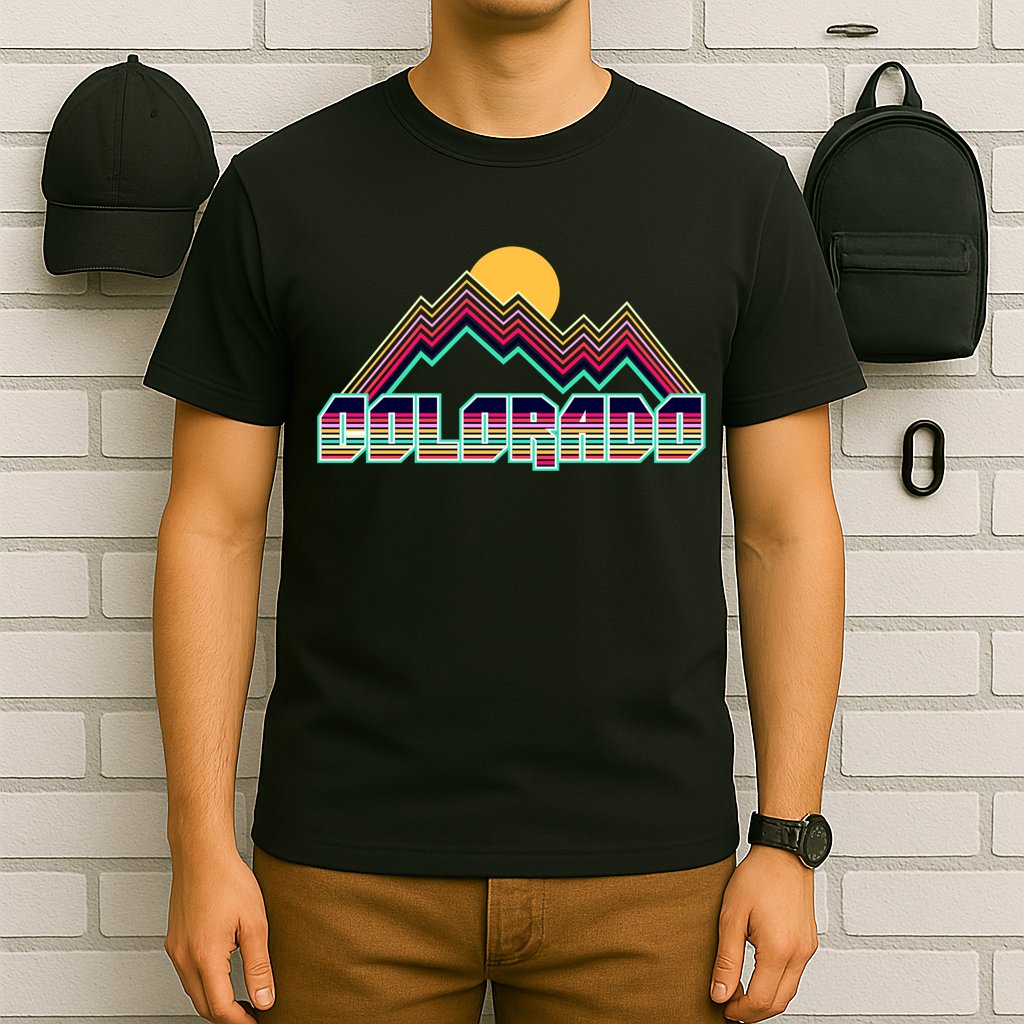 Retro Colorado Mountain Logo T-Shirt
