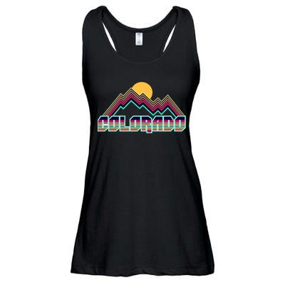 Retro Colorado Mountain Logo Ladies Essential Flowy Tank