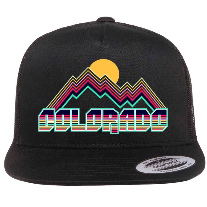 Retro Colorado Mountain Logo Flatbill Hat