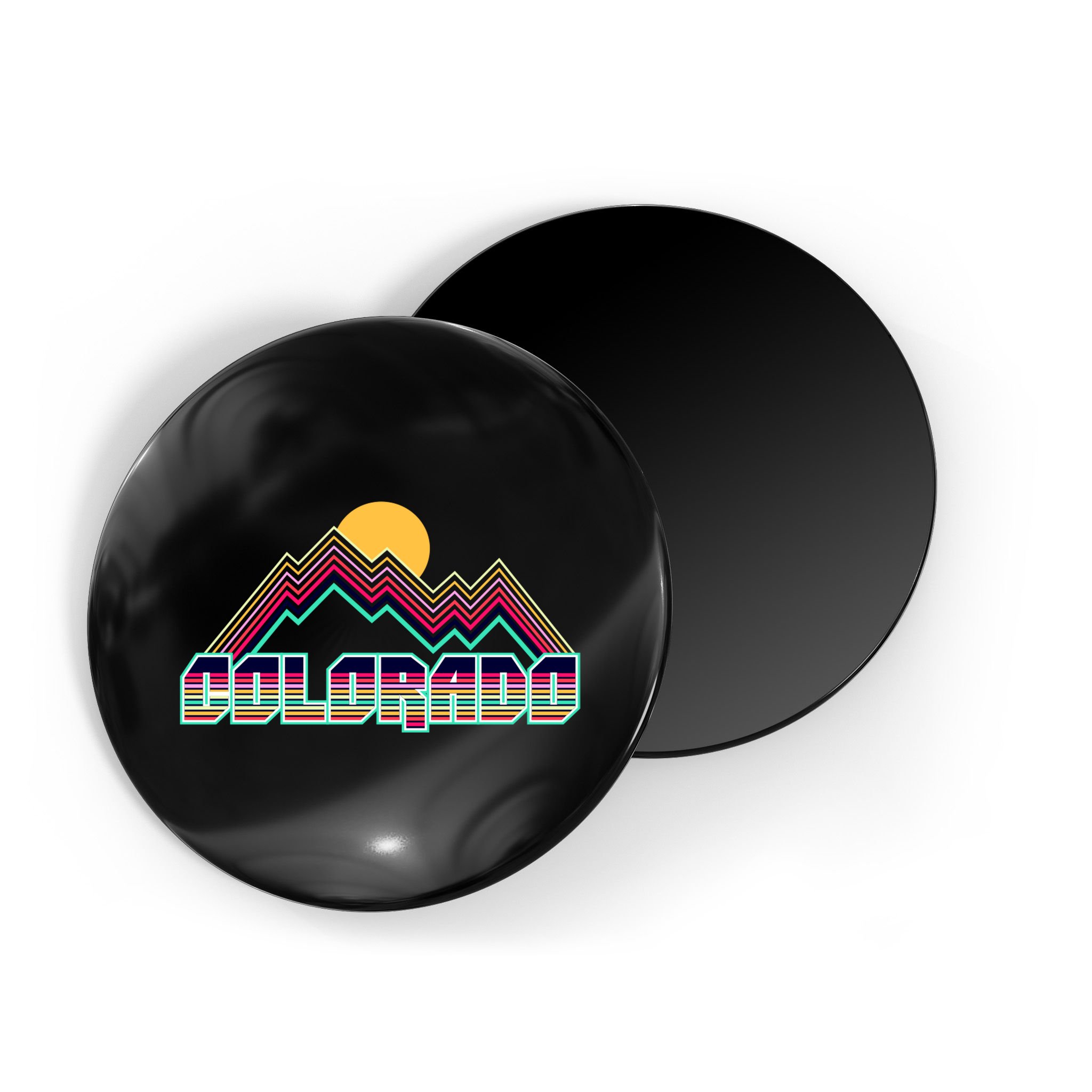 Retro Colorado Mountain Logo Magnet