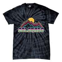 Retro Colorado Mountain Logo Tie-Dye T-Shirt
