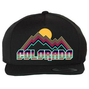 Retro Colorado Mountain Logo Wool Snapback Cap