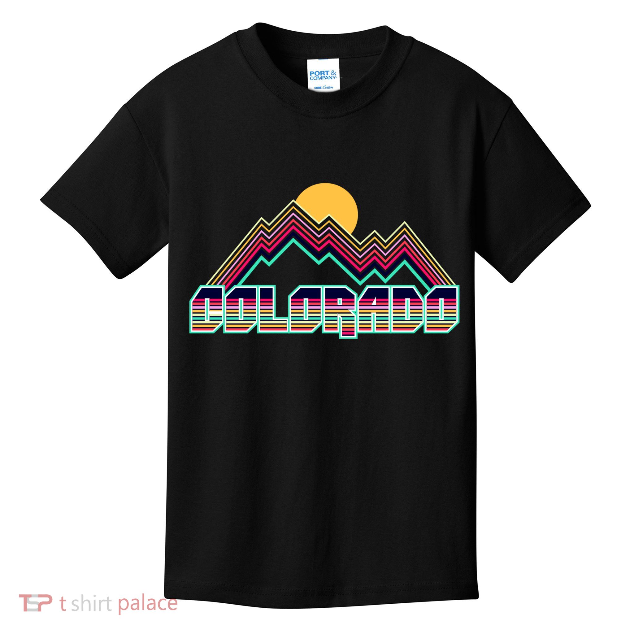 Retro Colorado Mountain Logo Kids T-Shirt