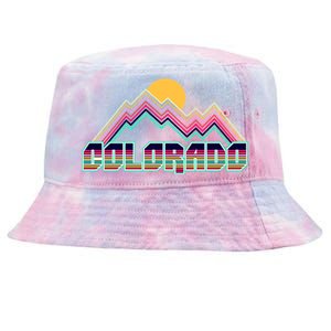 Retro Colorado Mountain Logo Tie-Dyed Bucket Hat