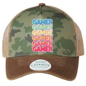 Retro Colorful Gamer Legacy Tie Dye Trucker Hat