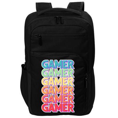 Retro Colorful Gamer Impact Tech Backpack