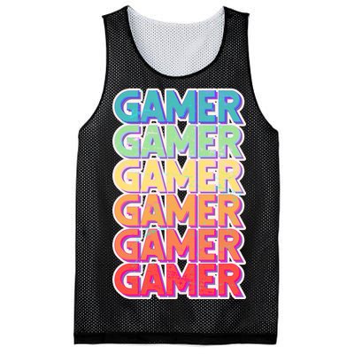 Retro Colorful Gamer Mesh Reversible Basketball Jersey Tank