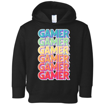 Retro Colorful Gamer Toddler Hoodie