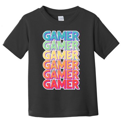 Retro Colorful Gamer Toddler T-Shirt